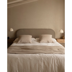 Housse pour tête de lit en bouclé marron en différentes tailles