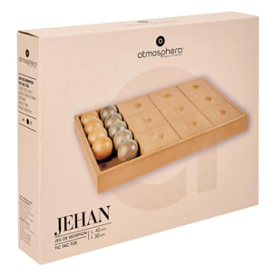 Jeu de morpion Jehan 40x30x4cm bois naturel