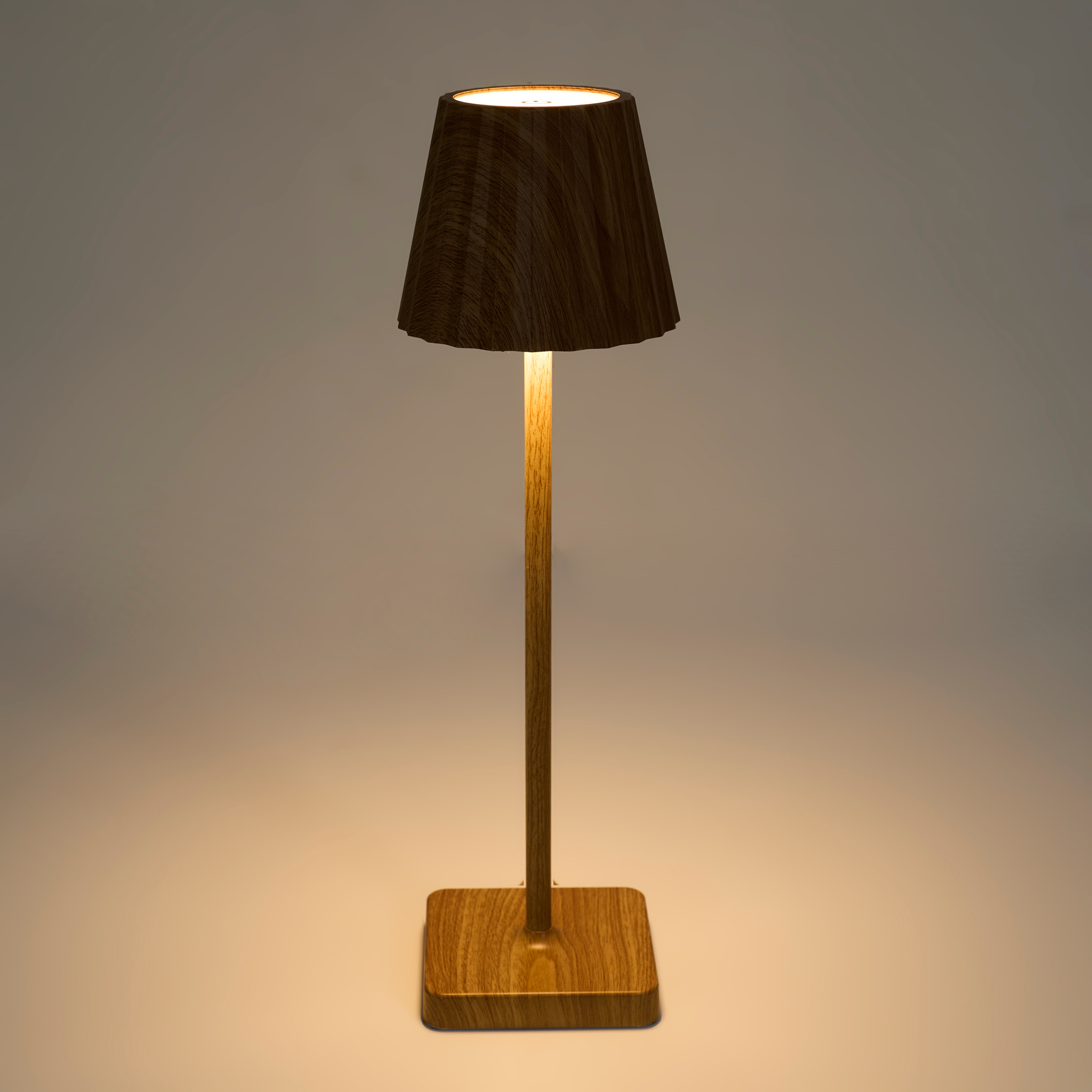 Lampe De Table Rechargeable Usb Bois Clair