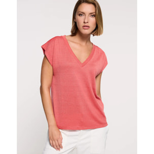 Camiseta Manga Cortal Coral - Imara