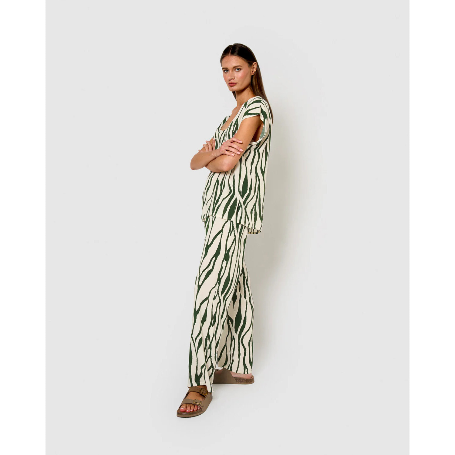 Blusa viscosa knoller  verde menta