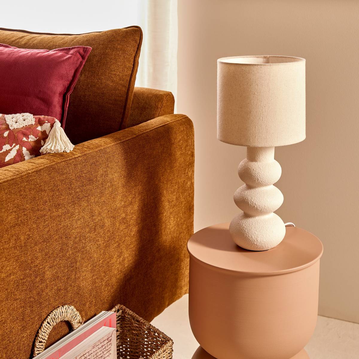 Lampe à poser Alitha beige H42cm