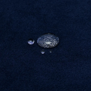 Canapé velours "Candice" 3 places bleu encre