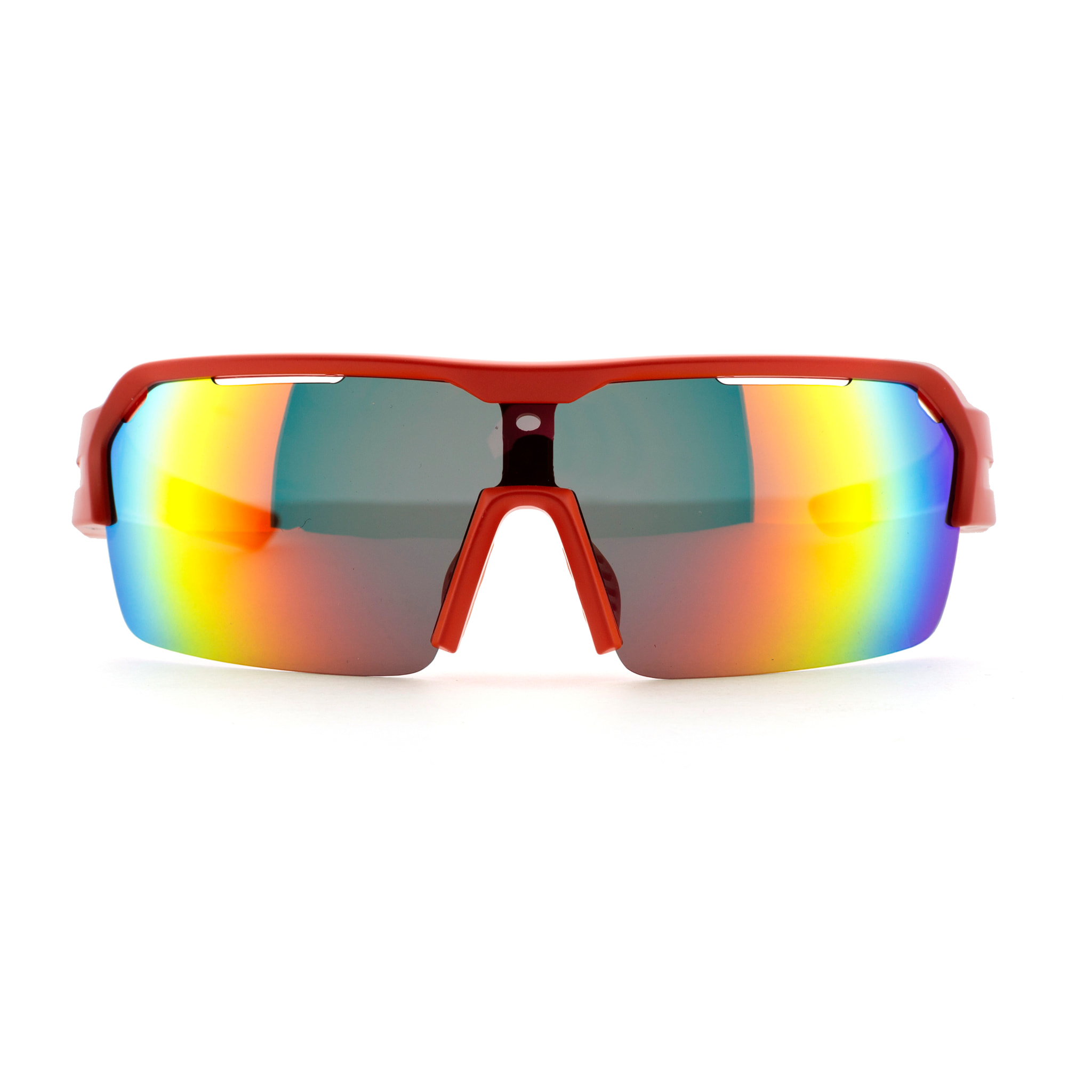 Gafas de deportes acuáticos OCEAN RACE - Rojo mate / Revo roja y plaquetas y puntas rojas
