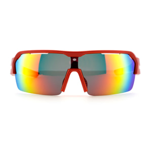 Gafas de deportes acuáticos OCEAN RACE - Rojo mate / Revo roja y plaquetas y puntas rojas