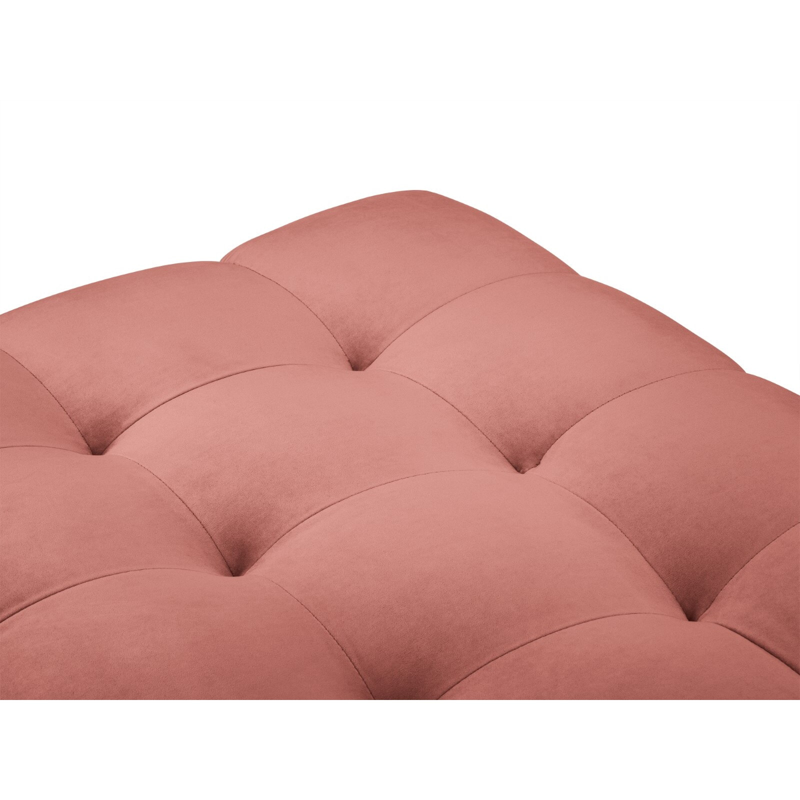 Pouf "Bali" en velours rose