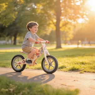 Bicicleta sin pedales COSMO BIKE bici infantil de madera diseño rojo