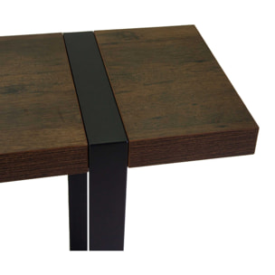 Mobile consolle Mudra Vacchetti in legno noce e nero cm120x30h81
