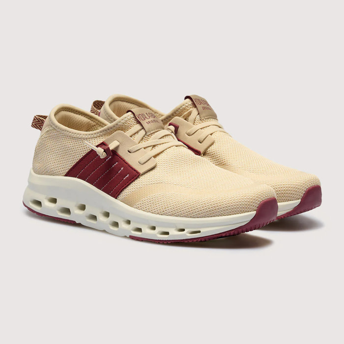 Sneaker Beige y Burdeos - Echo