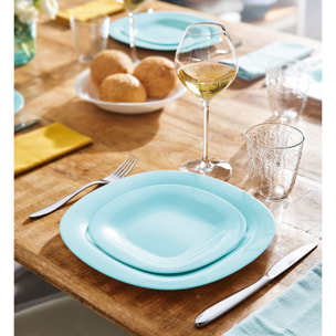 Assiette turquoise 21 x 19,6 cm Carine - Luminarc