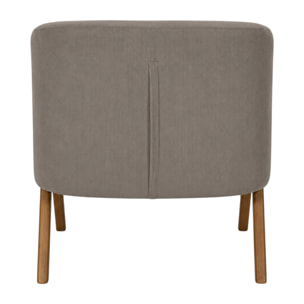 Fauteuil - HOME DECO FACTORY - Cotelet Jules - Confortable - Épuré - Marron