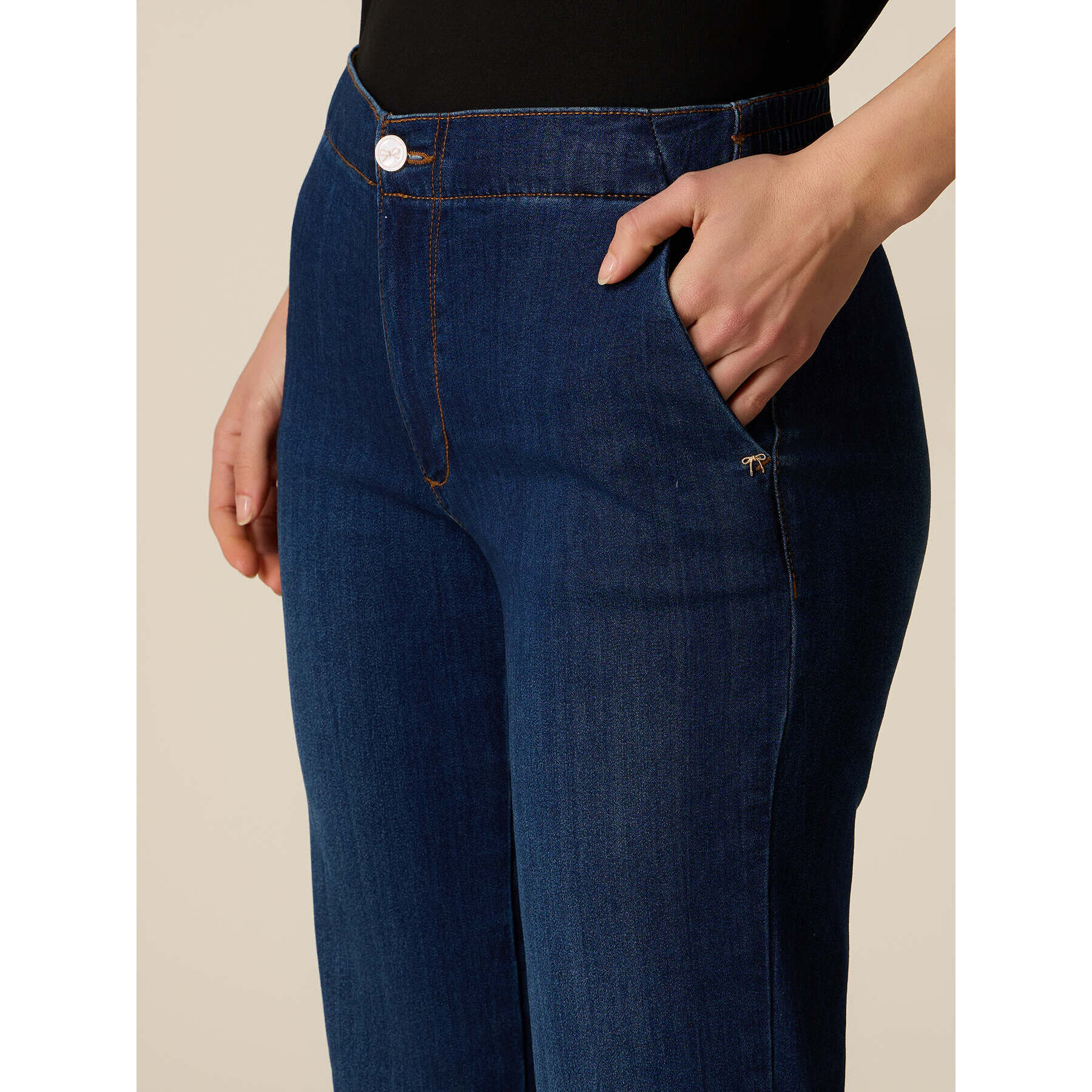 Oltre - Jeans chinos in denim - Blu