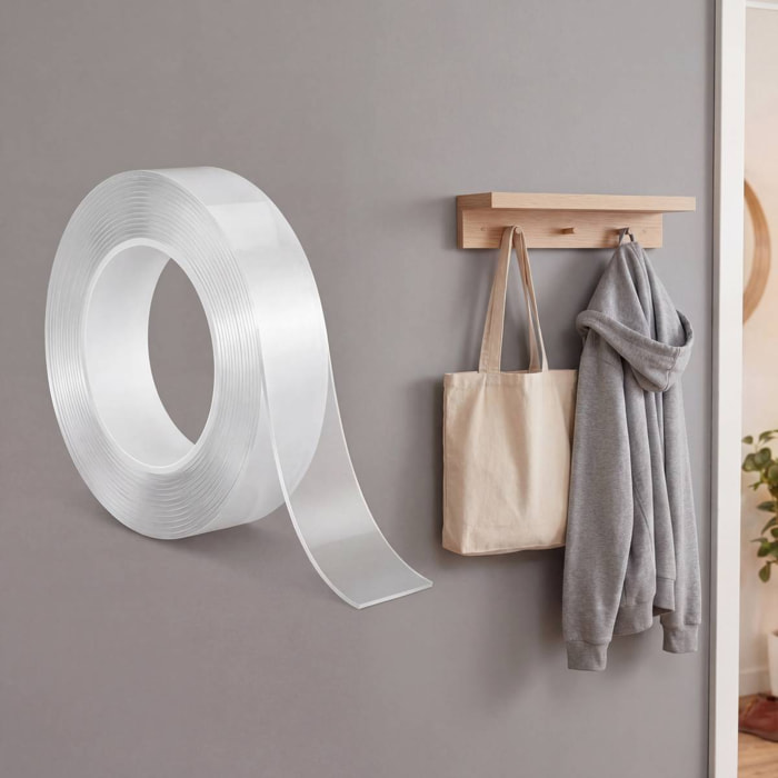 Rouleau adhésif rond D.10cm transparent