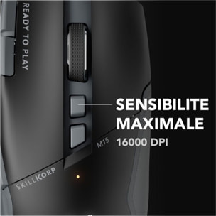 Souris Gamer Filaire SKILLKORP M15 NOIRE V2 Progress