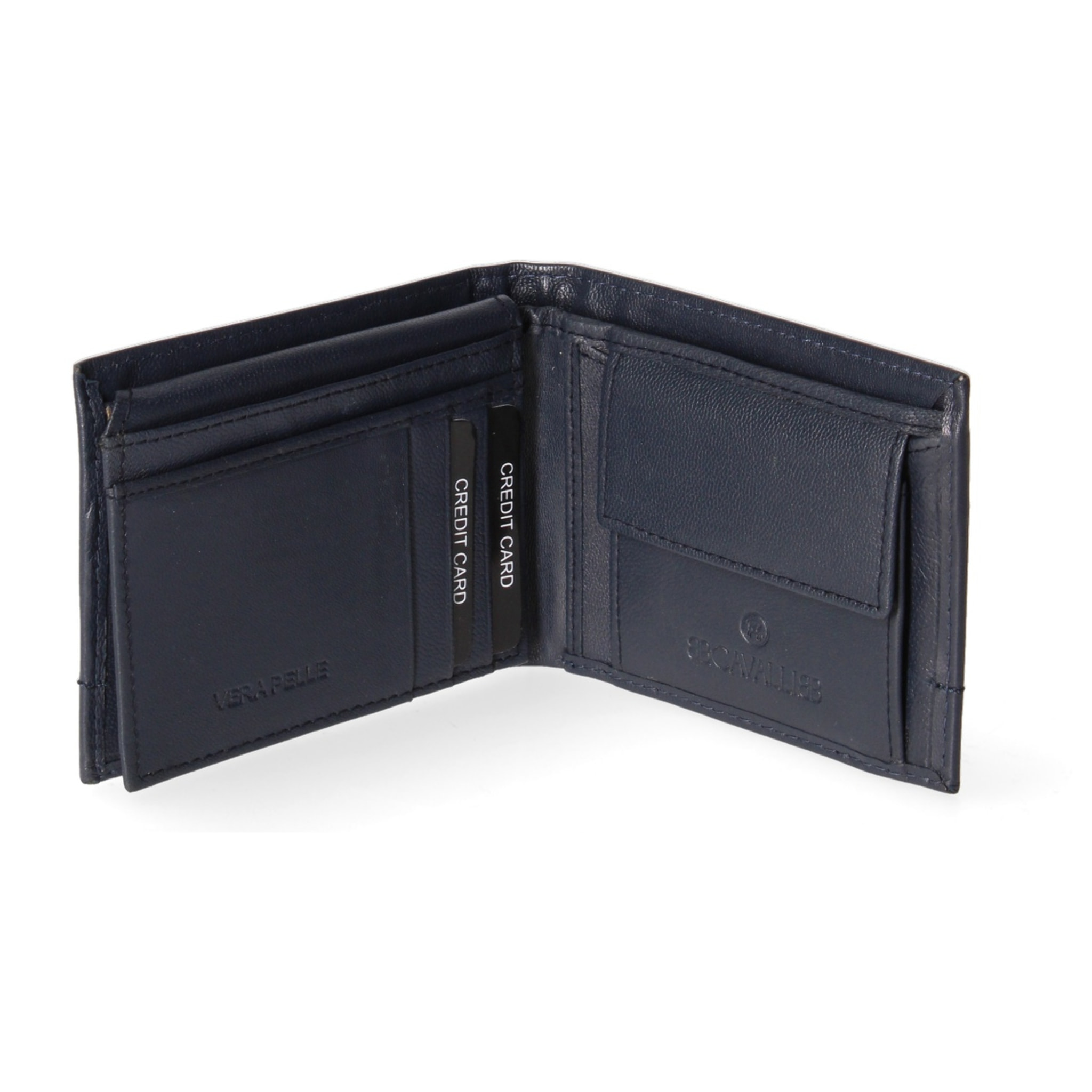 Portafoglio uomo in vera pelle - Modello False - Casual - 10.5 x 9.0 x 2.0 cm