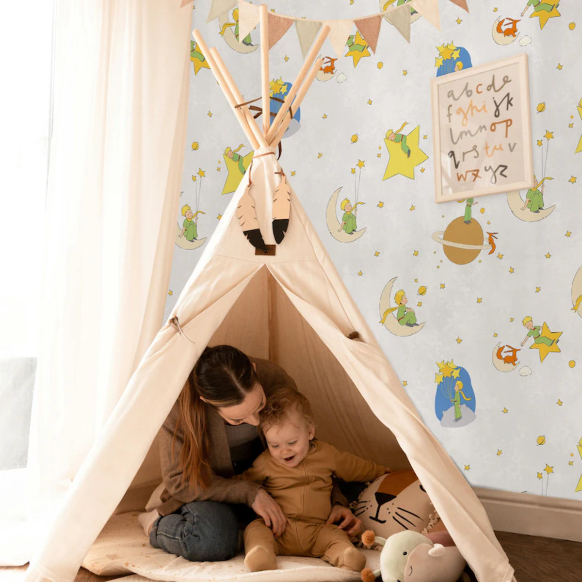 Carta da Parati Ufficiale Il Piccolo Principe Stelle e Pianeti