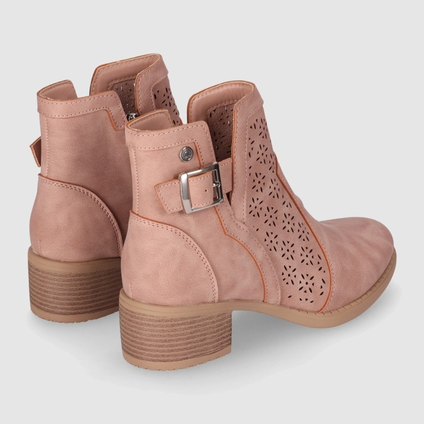 Botines - Nude - Tacón: 3 cm