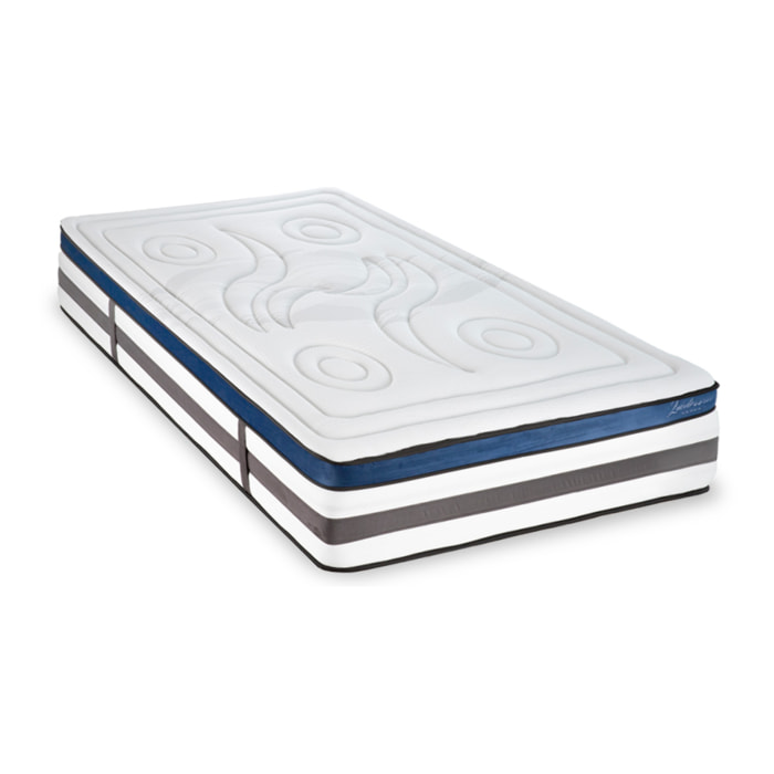 Ensemble Matelas Quintessence mémoire de forme - 30cm + sommier cadre métal - 1 Place