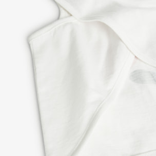 Camiseta niña estampada, tirantes, blanco, 228103