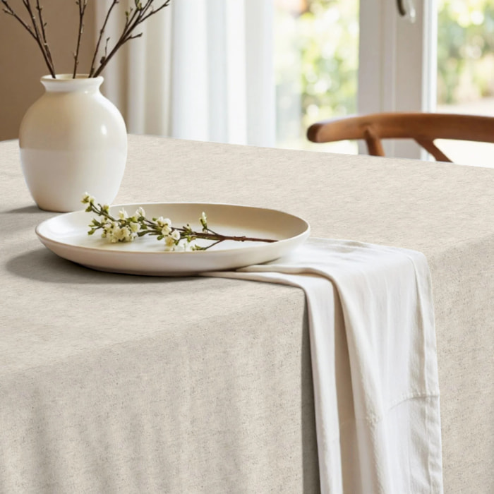 Nappe en résine anti-taches XL Uni lin 101