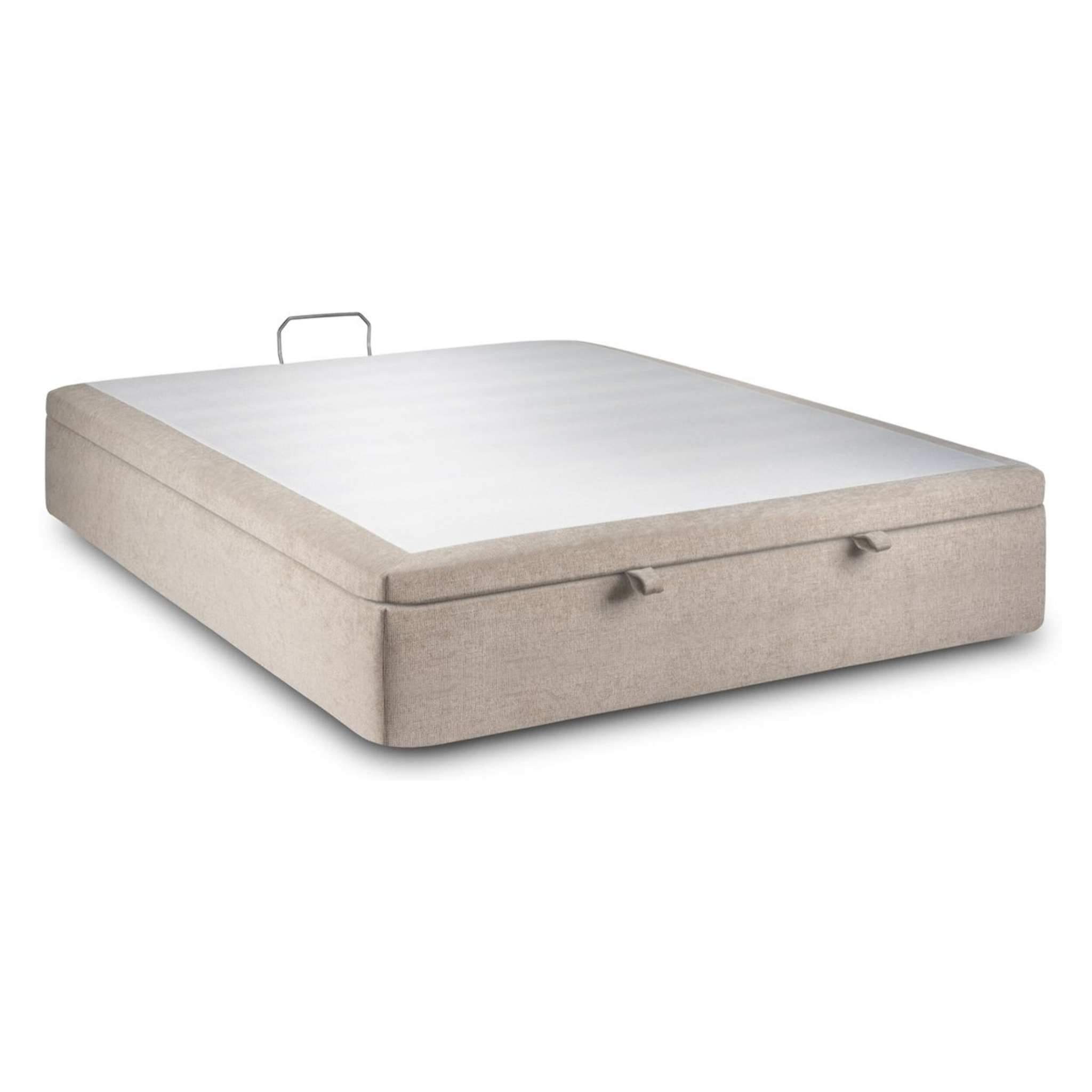Sommier Coffre en toile nattée  - Grand coffre et ouverture facile - Montage rapide, adapté à tous les matelas - Hauteur Totale de 39cm - Finition soignée - 2 places