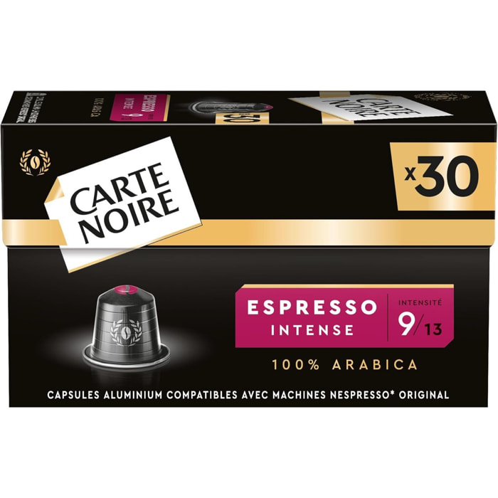 Capsules Compatibles Nespresso Aluminium Espresso N9 Intense x30