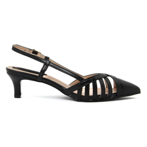 Slingback Donna colore Nero-Altezza tacco:6cm