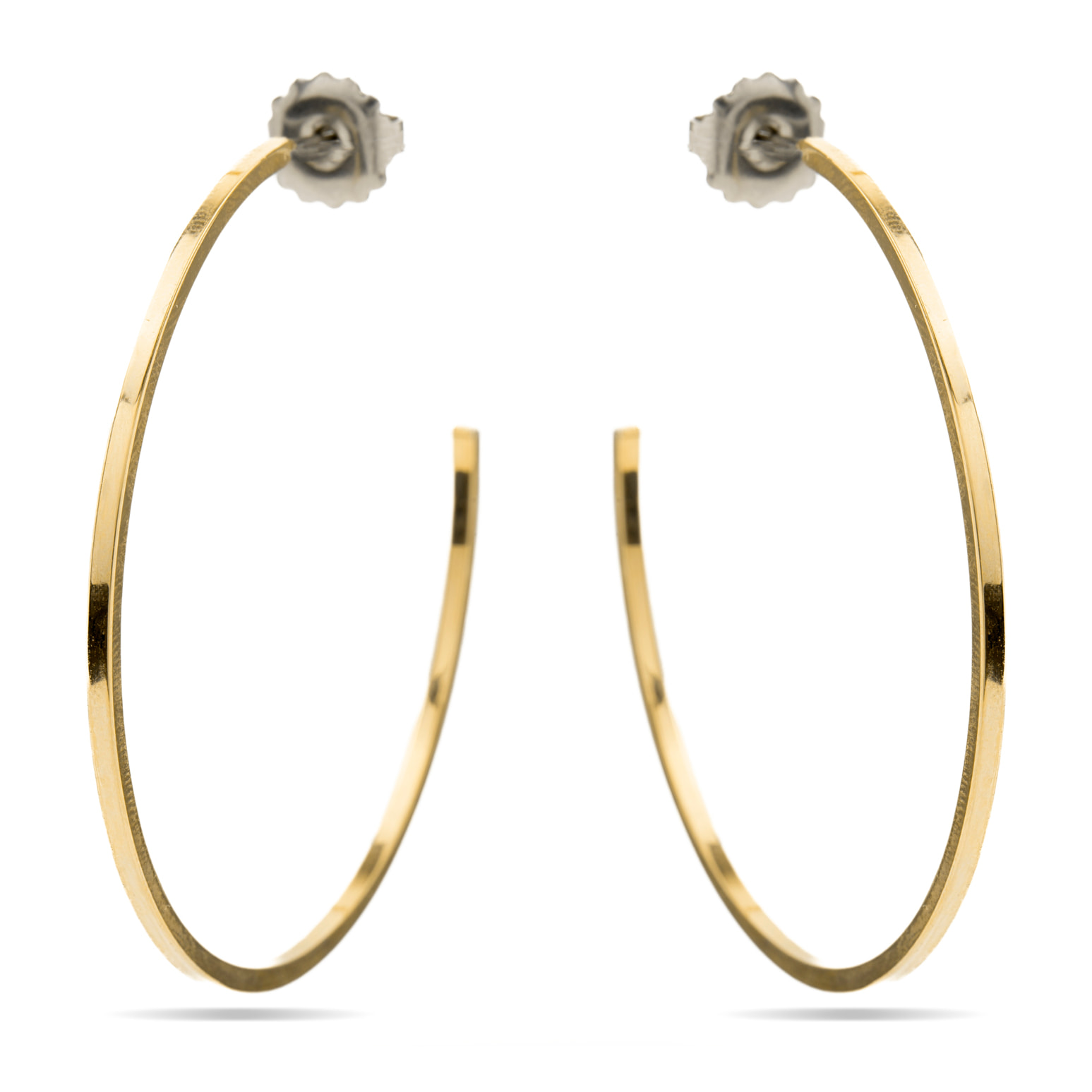 Pendientes de 36mm de diámetro acabado oro amarillo de 18K
