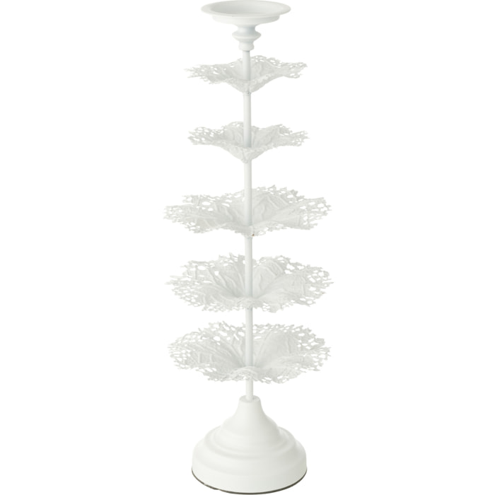J-Line Photophore Arbre Metal Blanc Small