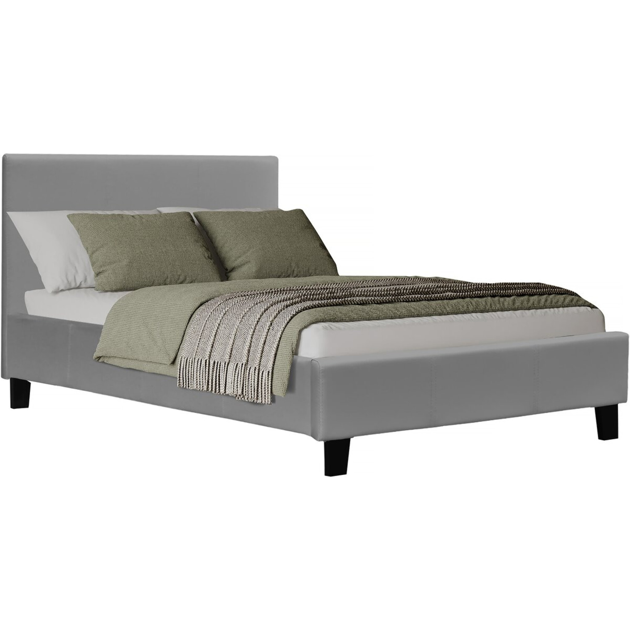 Lit "Lina" - 90 x 190 cm - Gris clair