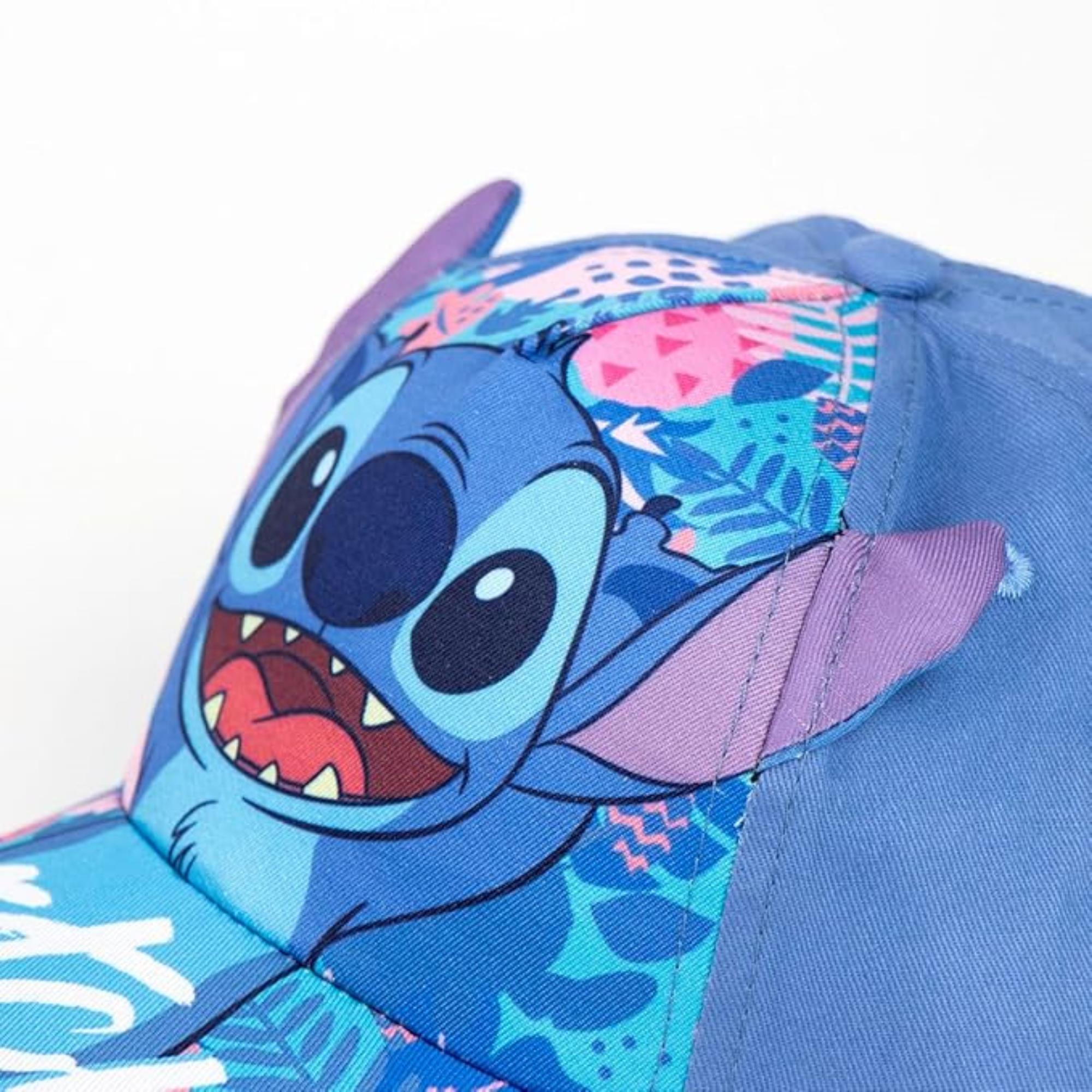 Gorra infantil de stitch, azul, talla única unisex niños