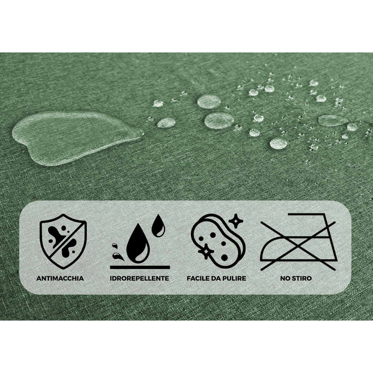 Tovaglia Cucina Soggiorno Antimacchia Idrorepellente Tinta Unita Linen