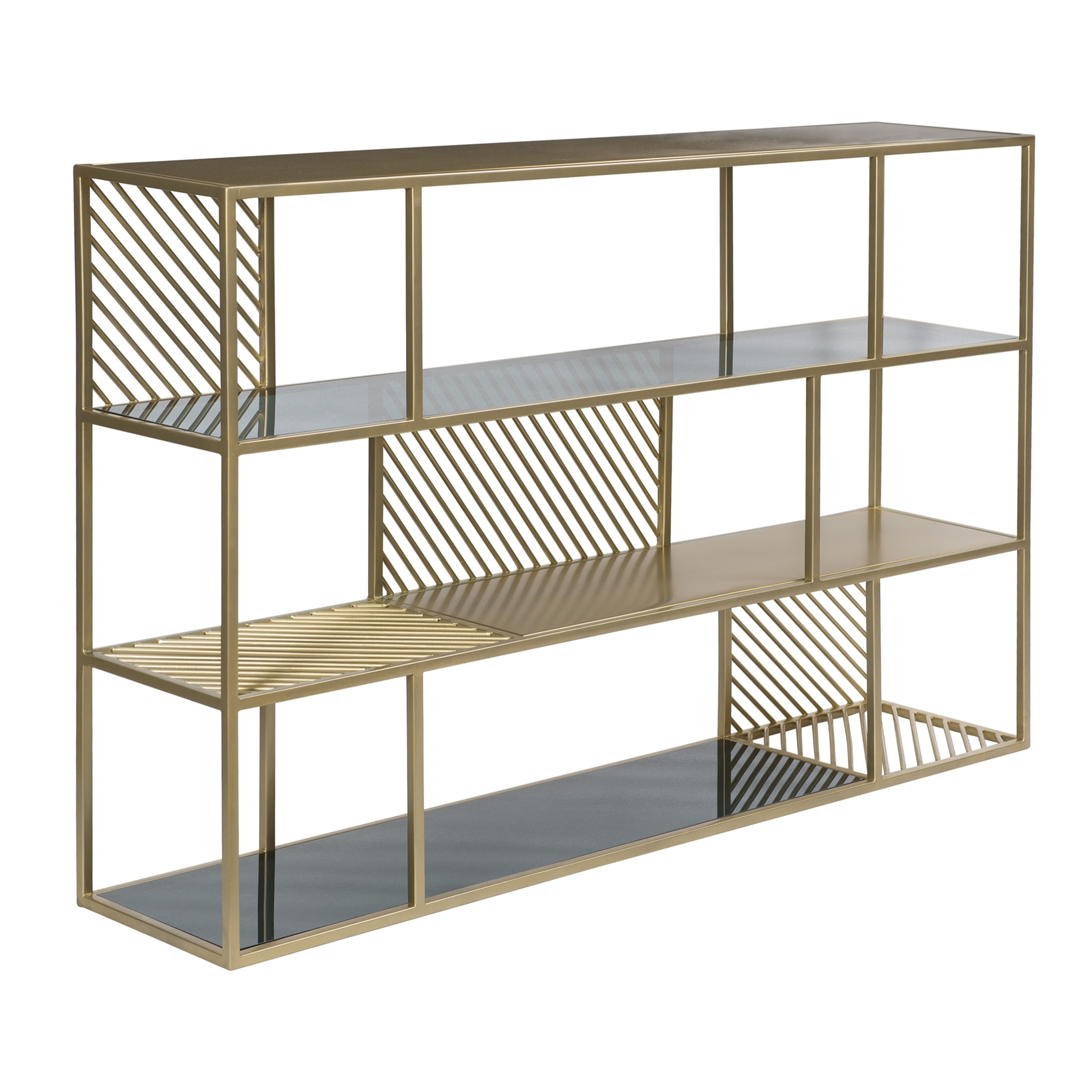Etagère 3 niveaux en métal et verre - Camus