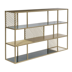 Etagère 3 niveaux en métal et verre - Camus