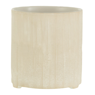 J-Line cache-pot Maria Rond - céramique - blanc - large - Ø 14.5 cm