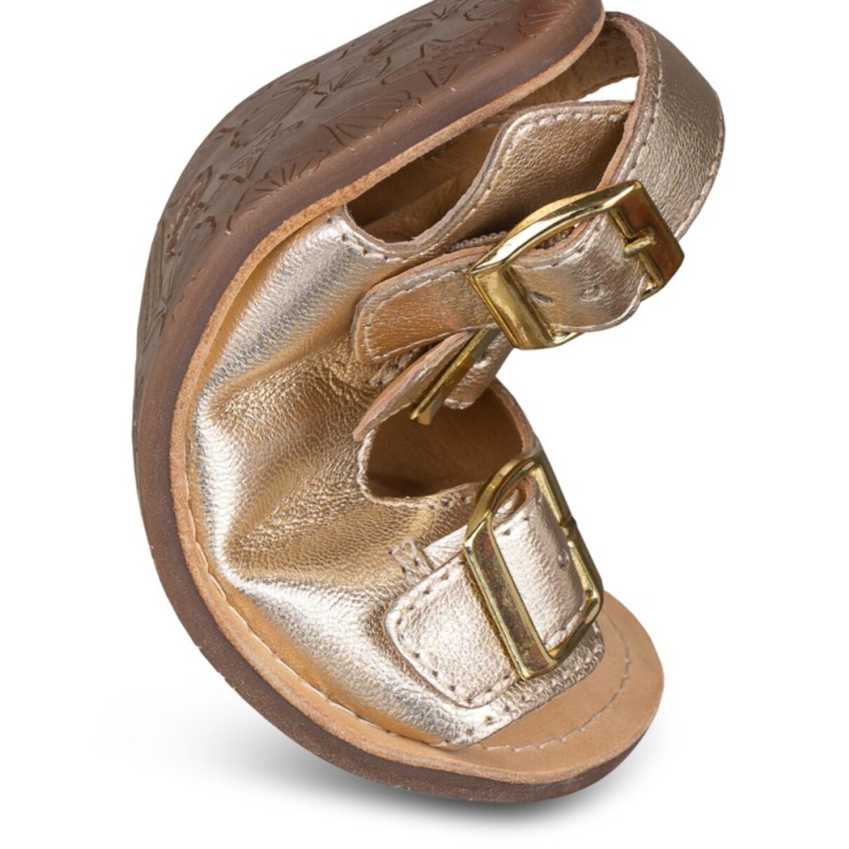 SANDALIA BAREFOOT PIEL CHETTO TIPO BIO ORO