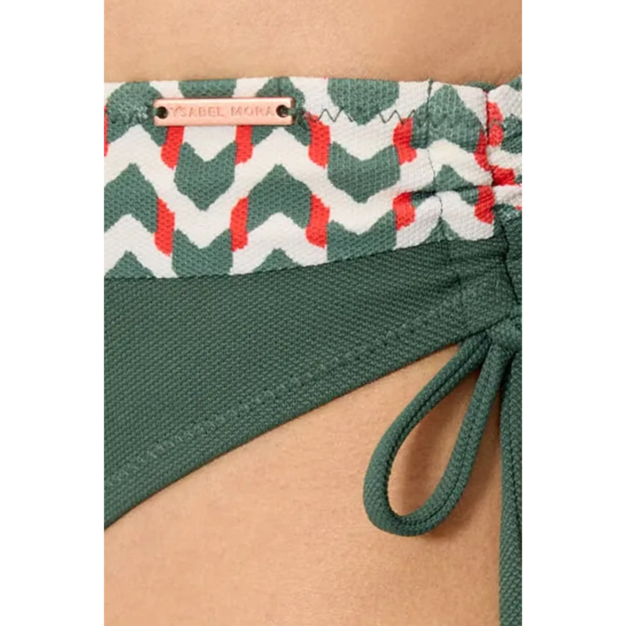 Slip bikini midi modellante Verde