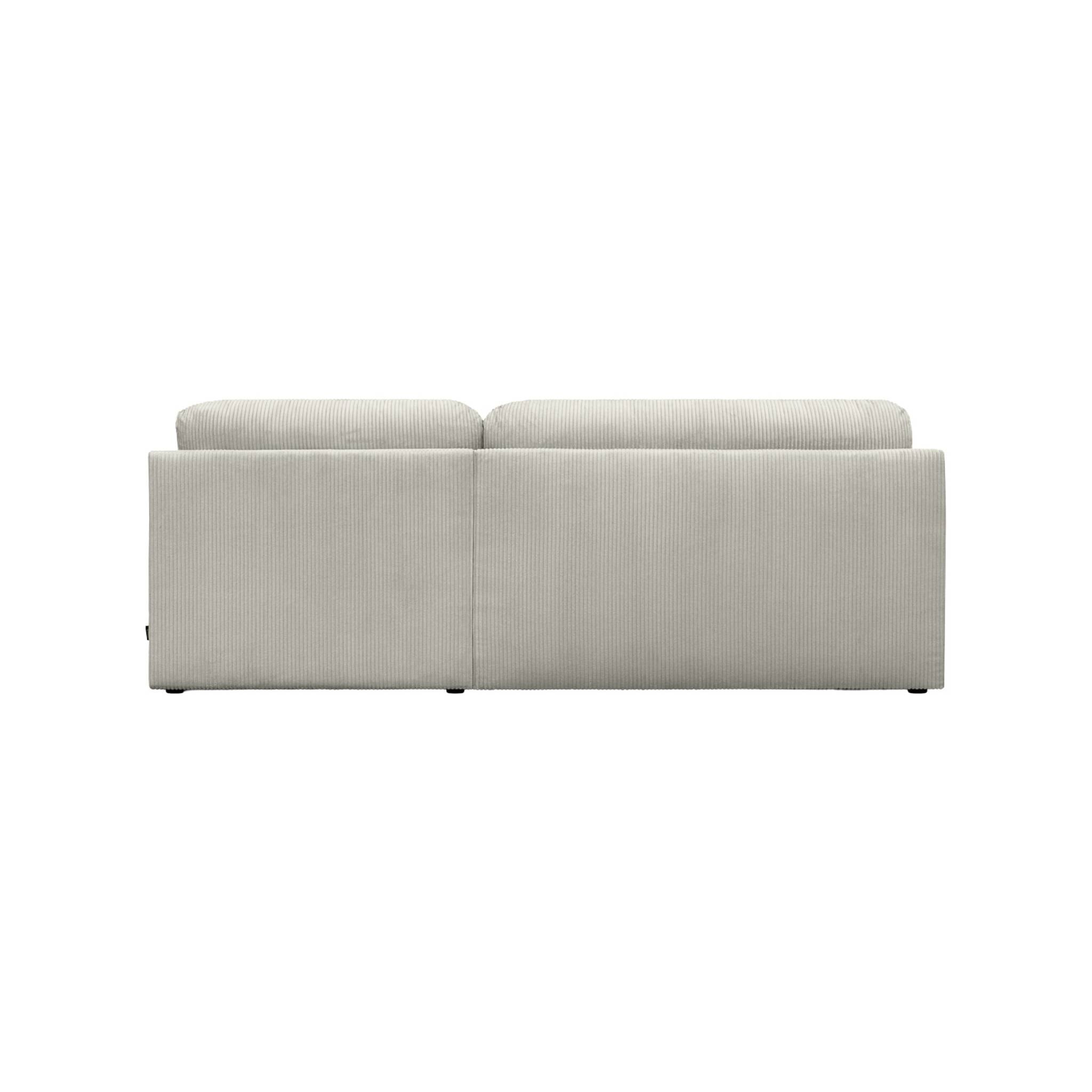 Banquette canapé d'angle droit convertible 3 places velours côtelé avec coffre NELSON