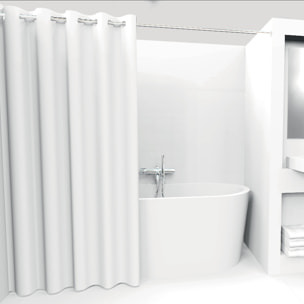 Rideau de Douche en EVA Blanc