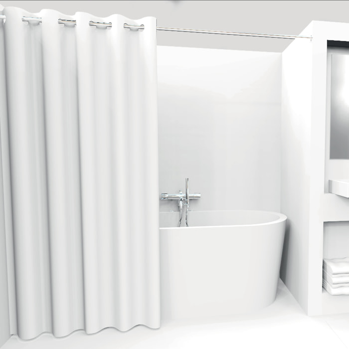 Rideau de Douche en EVA Blanc