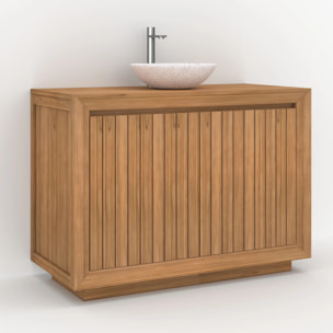 Meuble de salle de bain en bois de teck 110 cm - Pernelle