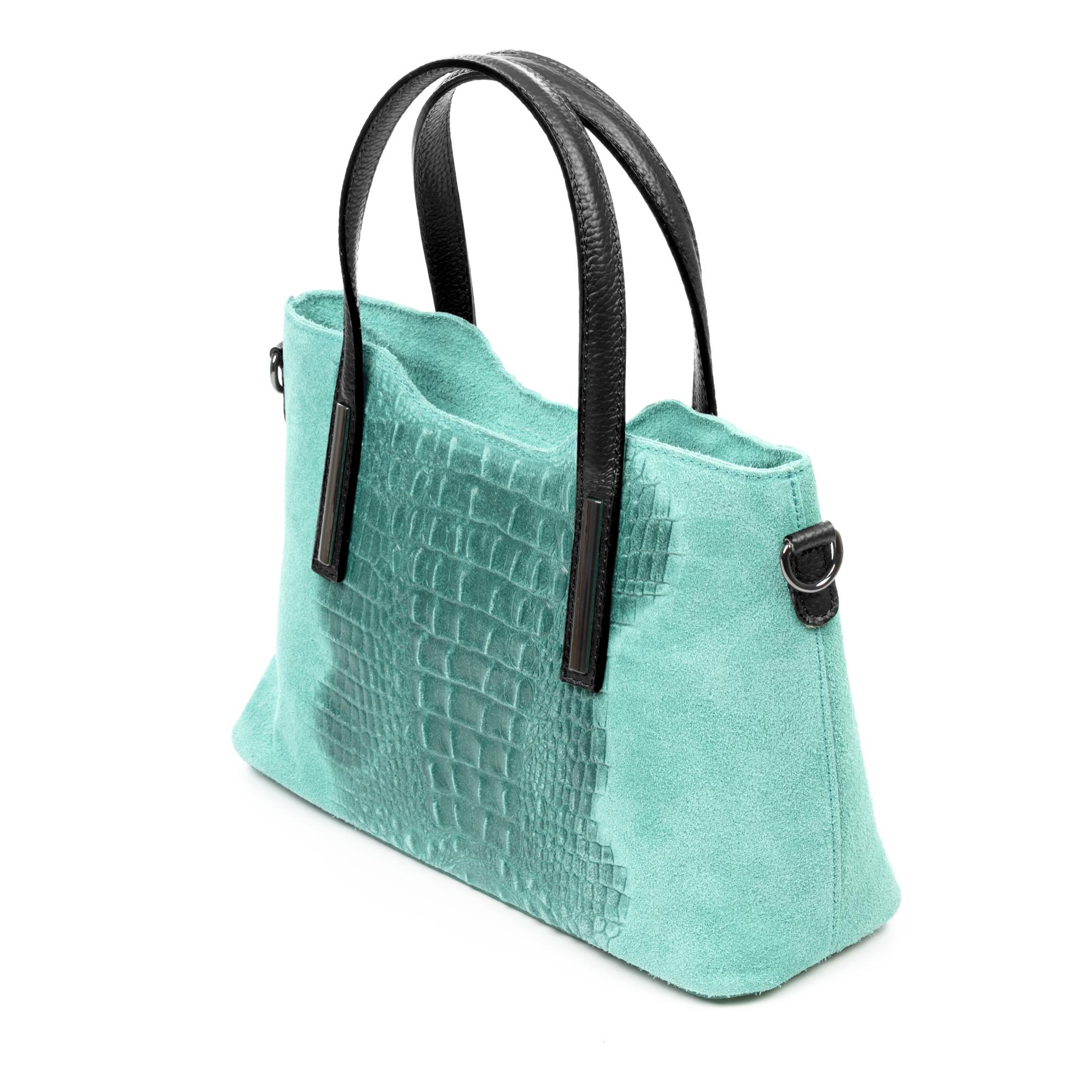 Fiesole bolso tote Mujer. Piel auténtica Gamuza Grabado Cocodrilo.