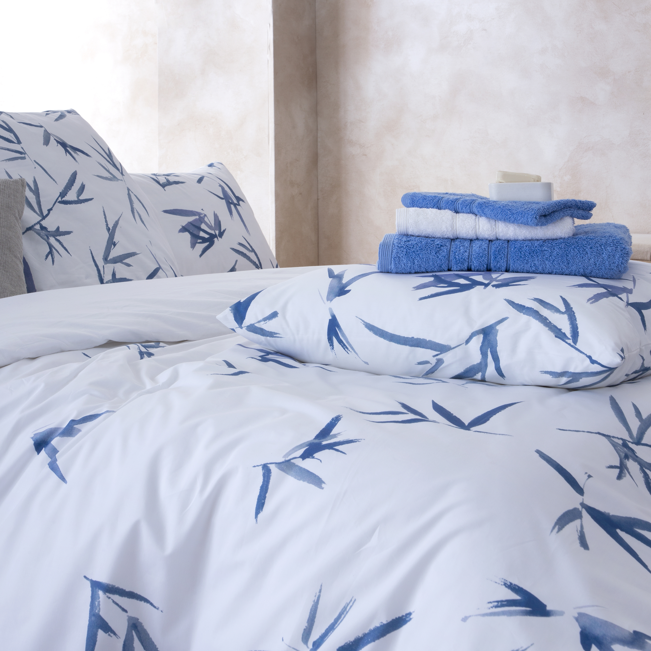 Housse de couette Cigeor Bleu 100% coton 79 cm/2