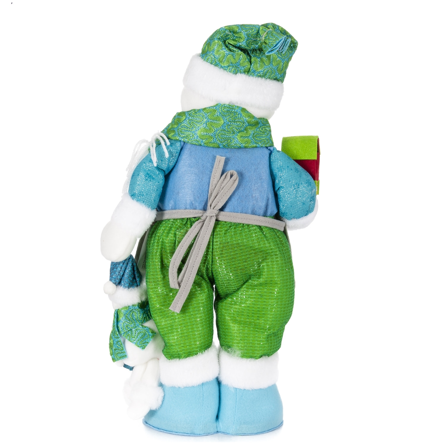 DAM  Pupazzo di neve con trenino e mini pupazzo di neve, 50 cm. 26x11x50 cm. Colore verde