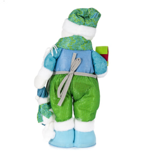 DAM  Pupazzo di neve con trenino e mini pupazzo di neve, 50 cm. 26x11x50 cm. Colore verde