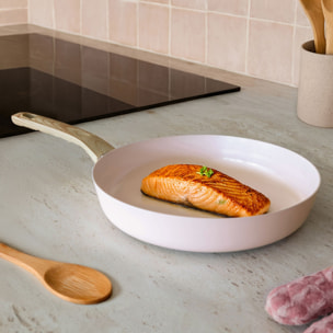 Poêle en revêtement céramique 28cm rose - tous feux COLORAMA