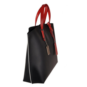 Borse Donna colore Rosso-in pelle Made in Italy L46 cm X W30 cm X H8 cmcm