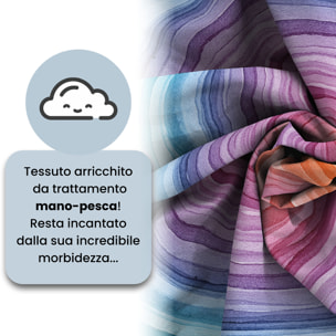 COPRIPIUMINO FANTASY, 100% Microfibra, No Stiro - RAINBOW