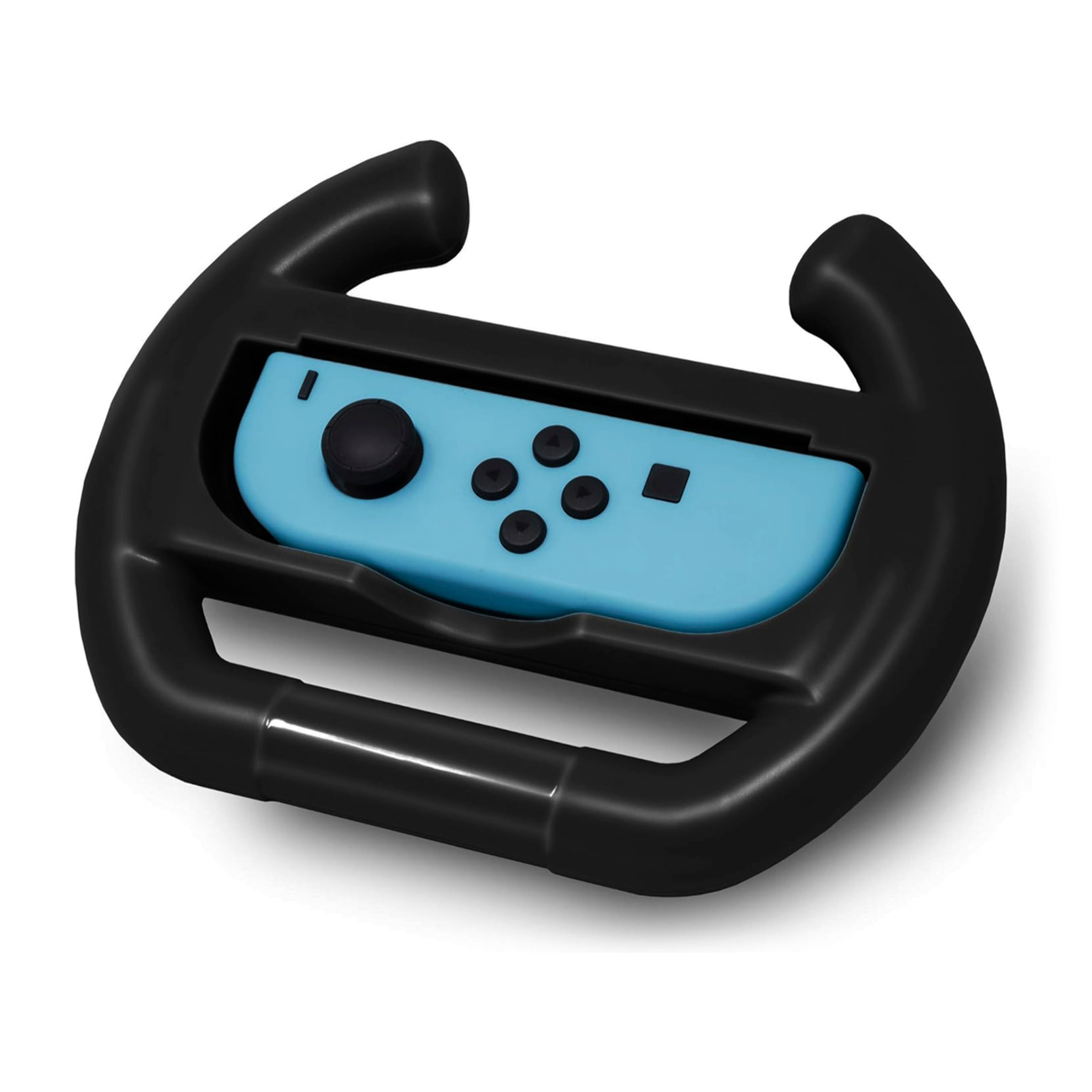 DAM Volante Dobe para mando Joy-Con de Switch. Incluye 2 unidades. 15,5x6,5x12,1 Cm. Color: Negro