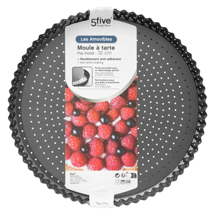 Plat à tarte perforé fond amovible 32cm